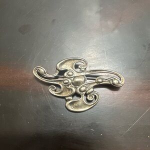 Rare Vintage MMA Museum Brooch Art Nouveau Silver Tone Pin